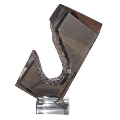 1970's Lucite Sculpture Signed