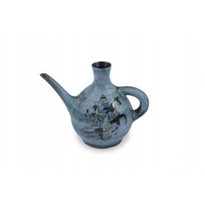 1950's Ceramic Pitcher By Jean De Lespinasse
