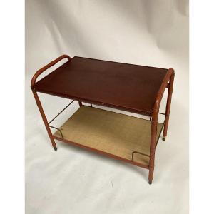 Stitched Leathertable  By Jacques Adnet