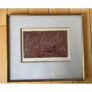 Gouache On Paper By Alexandre Mohr