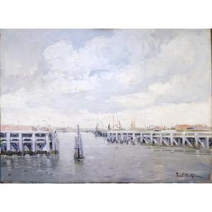 Oil Painting "grisaille" By Paul Mathieu (1862-1932)