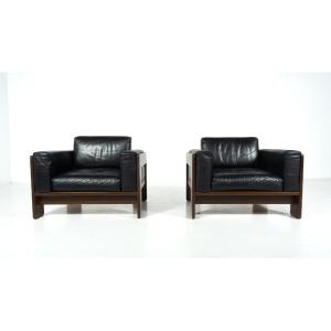 Pair Of Bastiano Armchairs By Tobia Scarpa For Knoll, Italy, 1962
