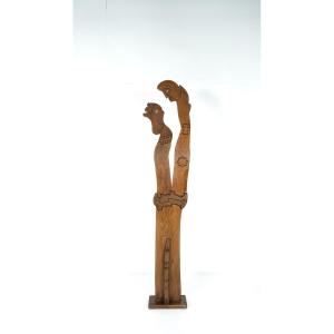 Wooden Sculpture By Luciano Bertolotto, Italy, 1990s