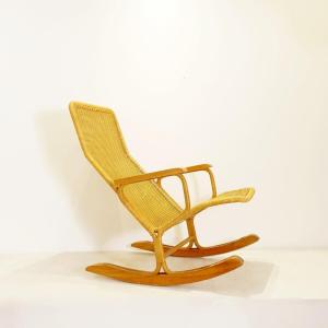 Rocking Chair By Dirk Van Sliedregt For Rohé Noordwolde - Netherlands, 1960s