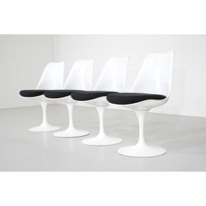 Set Of 4 'tulip' Swivel Chairs By Eero Saarinen For Knoll - 1960s