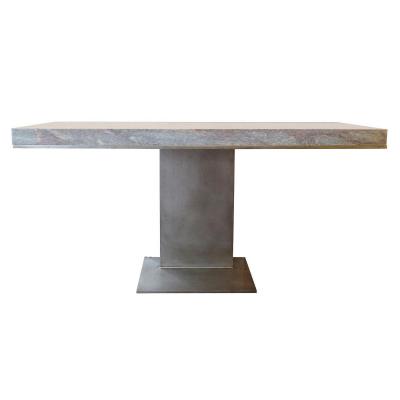 Large Console With Pink Marble Tray