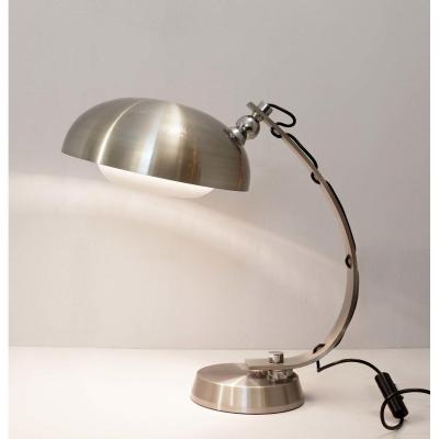 Arc Desk Lamp In Brushed Chrome