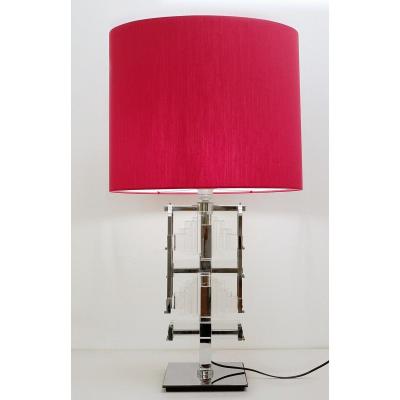 Chrome And Plexiglass Desk Lamp - 1970s