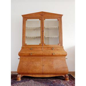 Vitrine De Style Directoire En Loupe De Frêne