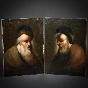 C.w.e. Dietrich Said Dietricy (?) Pair Of Male Portraits, German School 18th Century