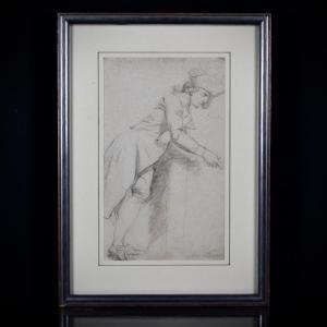 French School, Two Full-length Figures, Double-sided, In The Style Of Watteau, 18th Century 