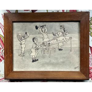 Cartoon In The Infirmary