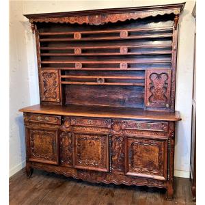 Large Bressan Dresser In Burl Ash, Cherry And Walnut