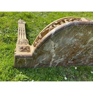 Half-moon Wall Console In Carved Wood, Louis XVI