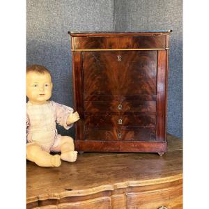 Small Mahogany Doll Secretary From The 19th Century Restoration Period