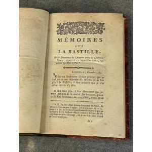 Memoirs On The Bastille, And The Detention Of Mr. Linguet 1783 Spilsbury, Snowhill