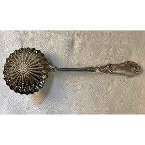 Solid Silver Sugar Spoon, Sprinkler Minerva Louis XV Style