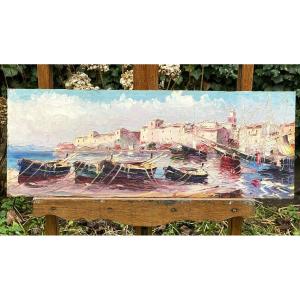 Saint Tropez Panoramic View Of The Port And The Village, French Riviera