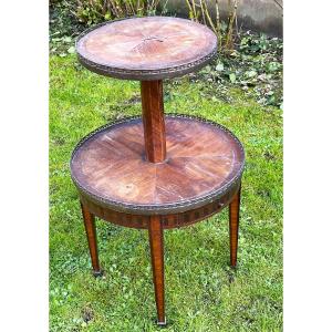 Louis XVI Marquetry Serving Table Or Pedestal Table