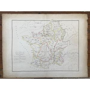 Map Of Gaul Under The Romans By Adrien-hubert Brué 1820
