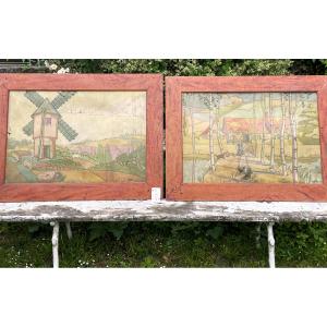 Breton Landscapes By Joseph Stany Gauthier In The Style Of Henri Rivière - Carcassonne