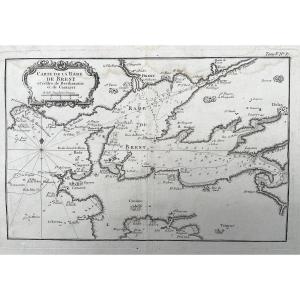 Nautical Chart Of Brest Harbor, 18th Century – Brittany - Finistère