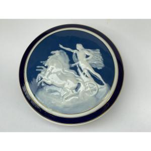 Large Limoges Porcelain Candy Box Camille Tharaud Apollo's Chariot