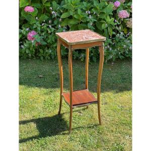Napoleon III Louis XV Style Side Table With Royal Red Marble Top, 19th Century 