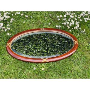 Oval Beveled Mirror From The Art Deco Period