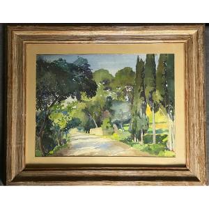 Jean Laforgue Watercolor Shaded Path