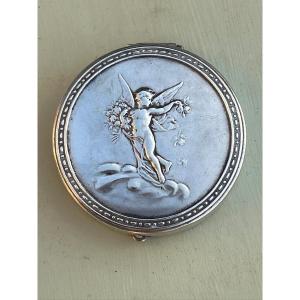 Powder Compact, Box Representing Eros/cupid: "flowers Of Love" Roger & Gallet