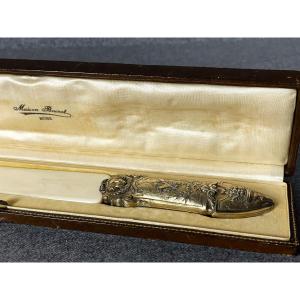 Ivory And Gilt Bronze Paper Knife From The Napoleon III Period, 19th Century
