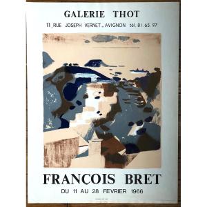 Exhibition Poster For François Bret At The Thot Gallery In Avignon, 1966
