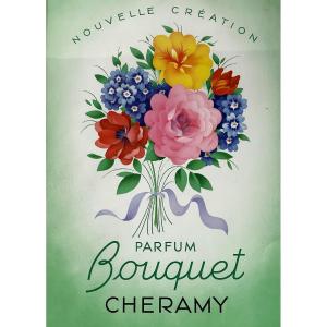 Perfume: "bouquet Perfume" Advertisement Under Glass, Created By Cheramy