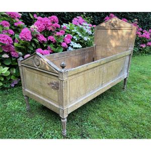 A Directoire-era Painted Wooden Child's Bed