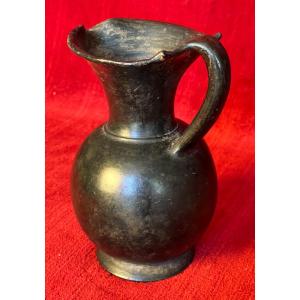 Etruscan Oenochoe, Wine Jug, In Black