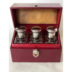 Crystal And Silver Art Deco Scent Or Perfume Box