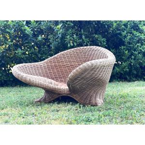 Rattan Chair-sculpture, Meditation Yoga Lotus Position