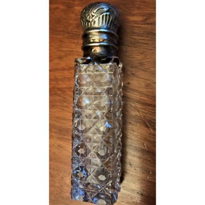 Baccarat Salt And Crystal Perfume Bottle And Silver XIXth