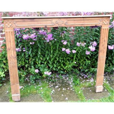 Picardy Fireplace In Cherry Wood XVIII / XIXth Century