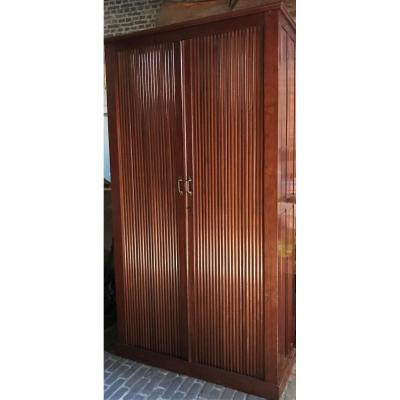 High Notary Cabinet With Mahogany Curtains, American, Australien