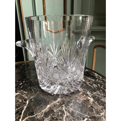 Large Champagne  Bucket In Baccarat  Cut Crystal