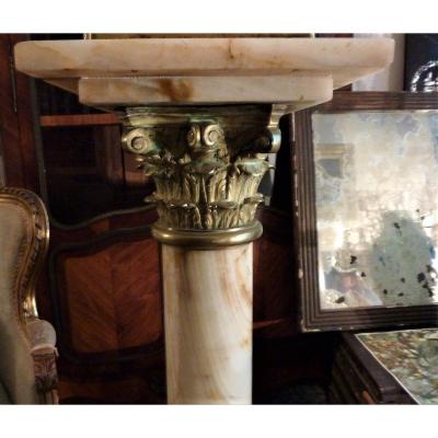 Turning Column In Onyx And Bronze Napoleon III (acc) XIXth