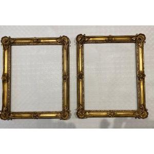 Pair Of Golden Wood Frames