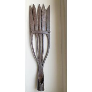 18th-century Five-pronged Iron Hoe