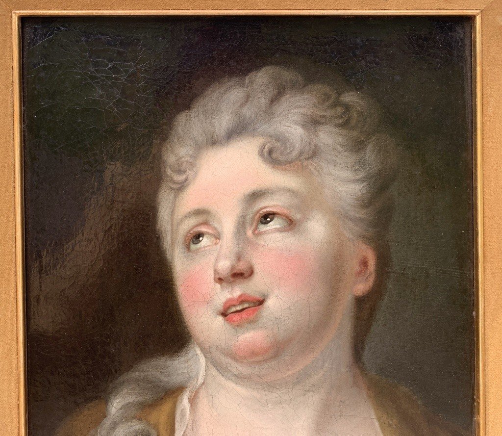 Pittore francese (XVIII secolo) - Ritratto di dama.-photo-3