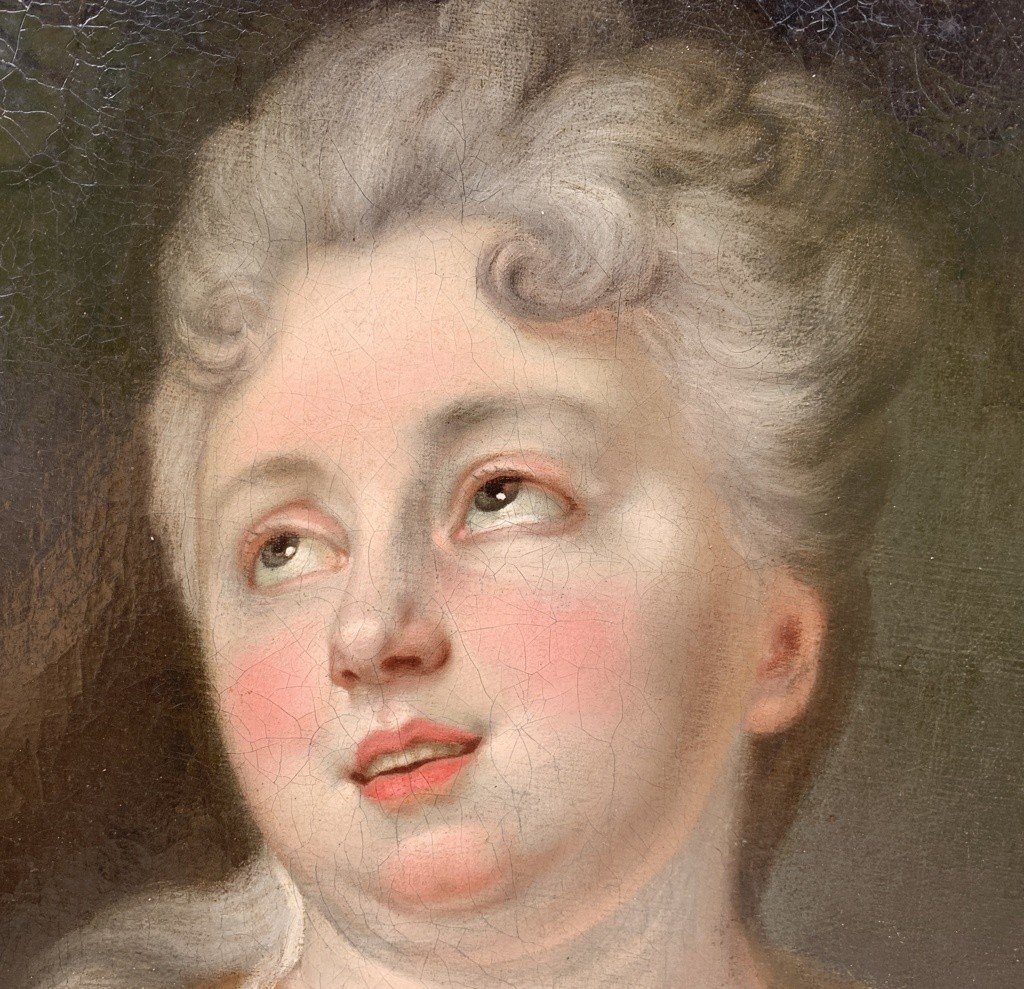 Pittore francese (XVIII secolo) - Ritratto di dama.-photo-4