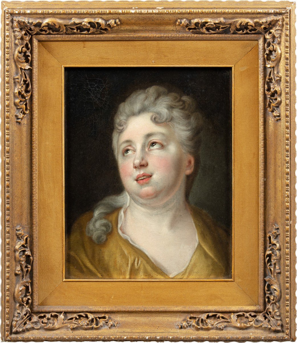 Pittore francese (XVIII secolo) - Ritratto di dama.