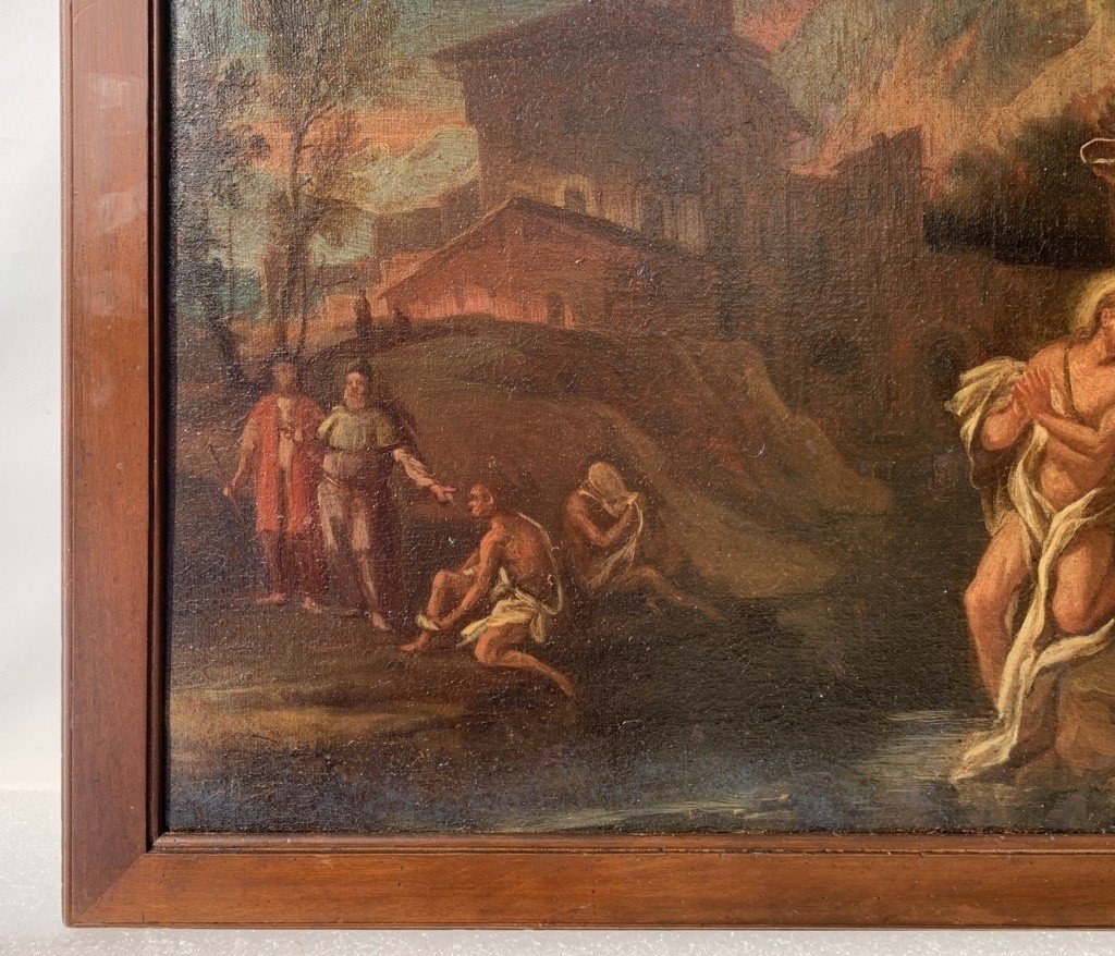 Pittore veneto (XVIII sec.) - Battesimo di Cristo.-photo-4