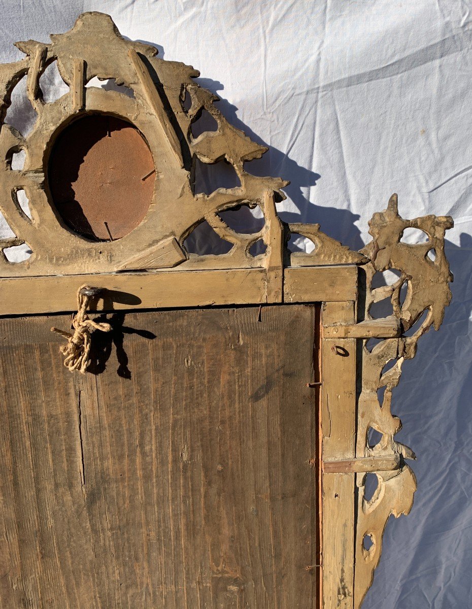Specchiera in legno intagliato e dorato. Venezia, XVIII secolo.-photo-1